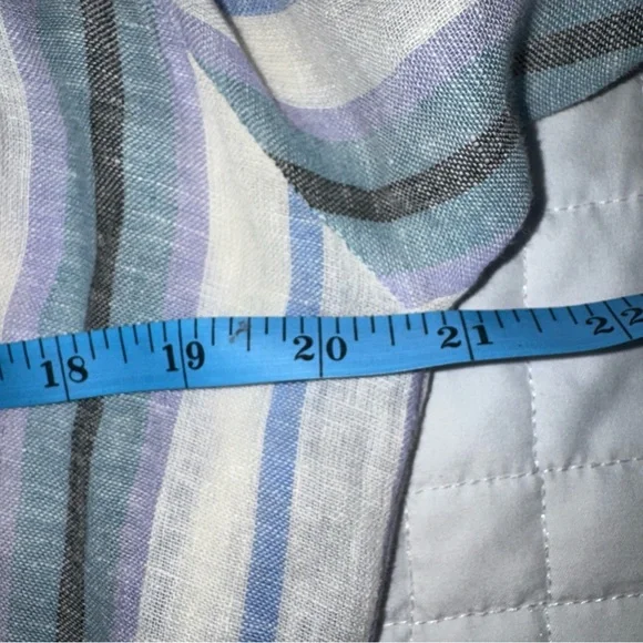 Rails Crystal Dress in Catalina Blue Stripe Linen Blend Size Medium - Picture 8 of 14